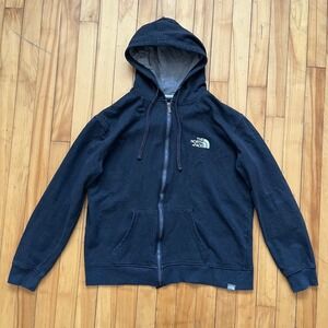 The North Face Mens Black Full Zip Hoodie Cotton Fleece Sweatshirt XXL